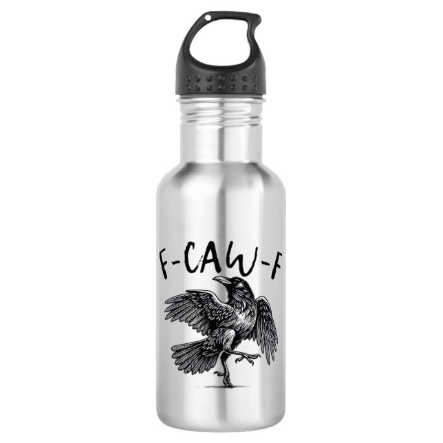 Garrafa Gothic Funny F Caw F Crow Aesthetic Casual Look (Frente)