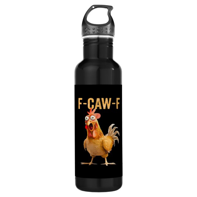 Garrafa Gothic Funny Humor Crow F-Caw-F (Frente)