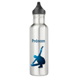 Garrafa Gourde Patineur - Silhouettes bleues étoiles