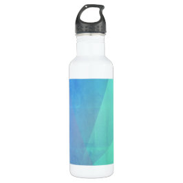 Garrafa Gradação Geométrica Azul Moderno de Aqua e Turques