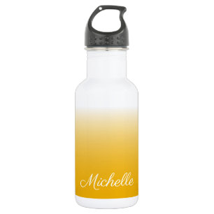 Garrafa Gradient ombre personalizado amarelo