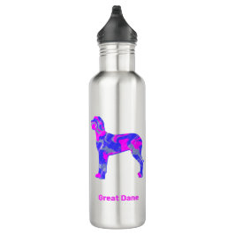 Garrafa Grande Dane Silhouchem Cachorro Rosa e Azul