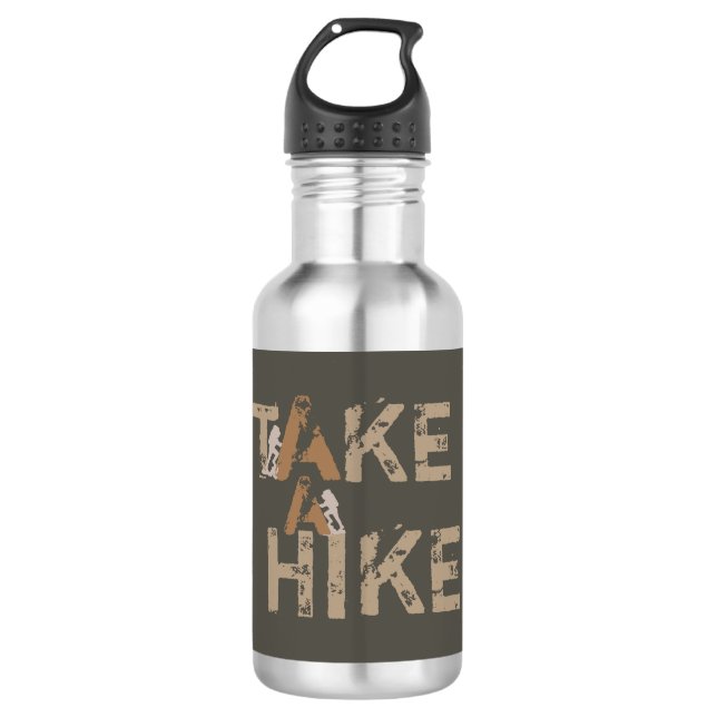 Garrafa Grunge Take a Hike Typografia (Frente)