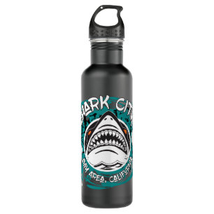 Garrafa Grunge Waterbottle da cerceta da cidade do tubarã