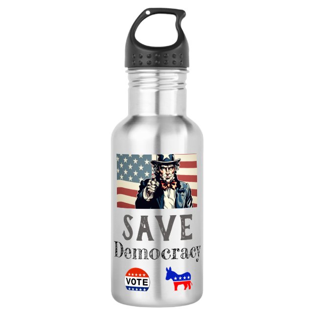 Garrafa Guarde o frasco de água da democracia (Frente)