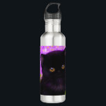 Garrafa Gustav Klimt Cat<br><div class="desc">Garrafa d'água com um gato Gustav Klimt! Este gatinho fluffy fica num campo verde de flores roxas. Um presente perfeito para amantes de gatos e entusiastas de arte austríacos!</div>