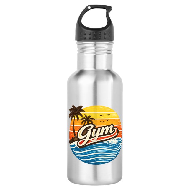 Garrafa Gym Retro Sunset Design (Frente)