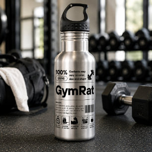 Garrafa GymRat Definição de Código de Barras Engraçado Esp
