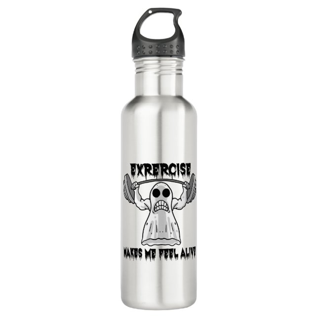 Garrafa Halloween Bodybuilder Gym Malhação - Workout Fanta (Frente)