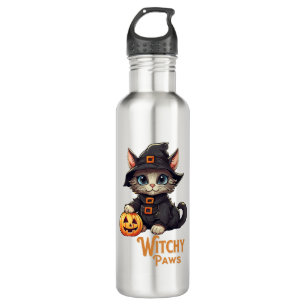 Garrafa Halloween Cat Witchy Paws