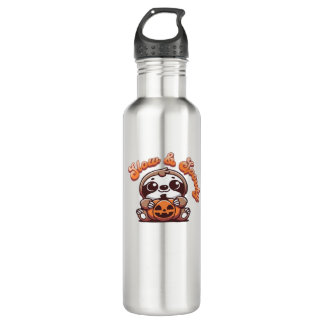 Garrafa Halloween Sloth Slow and Spooky Cute Sloth Pumpkin