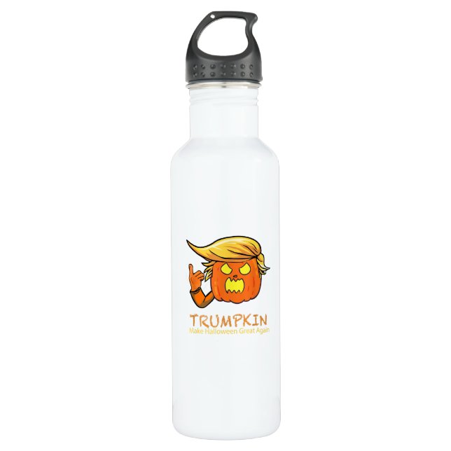 Garrafa Halloween Trumpkin Engraçado - Design de Figurino  (Frente)