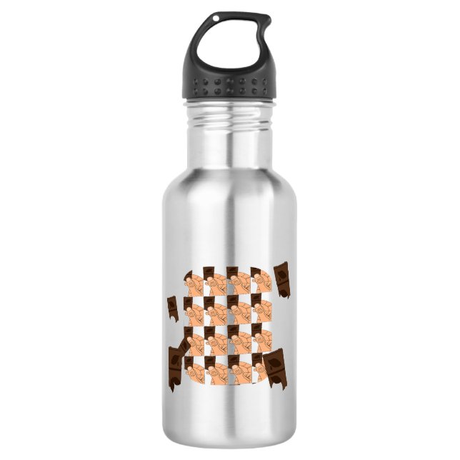 Garrafa Hand holding a piece of Valentine's chocolate (Frente)