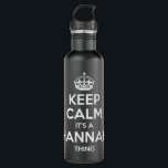 Garrafa HANNAH Keep Calm Personalized Name Birthday Funny<br><div class="desc">HANNAH Keep Calm Personalized Name Birthday Funny Gift Idea</div>