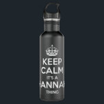 Garrafa HANNAH Keep Calm Personalized Name Birthday Funny<br><div class="desc">HANNAH Keep Calm Personalized Name Birthday Funny Gift Idea</div>