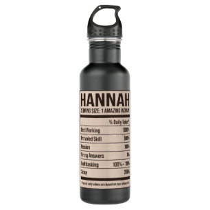 Garrafa Hannah Nutrition Facts Name Apelido Alias Título F