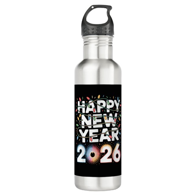 Garrafa Happy New Year 2026 Sparkle Shirt for Women (Frente)