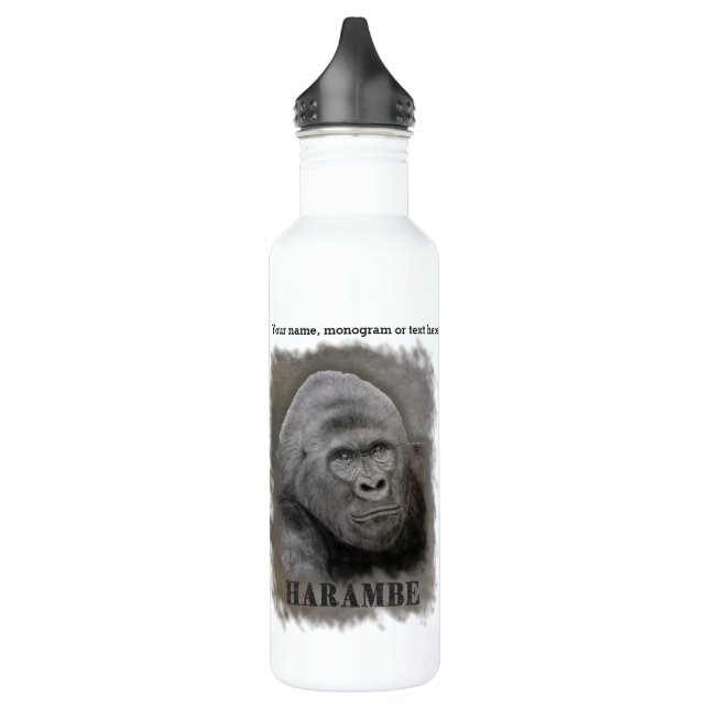 Garrafa Harambe (desenho de grafite) (Esquerda)