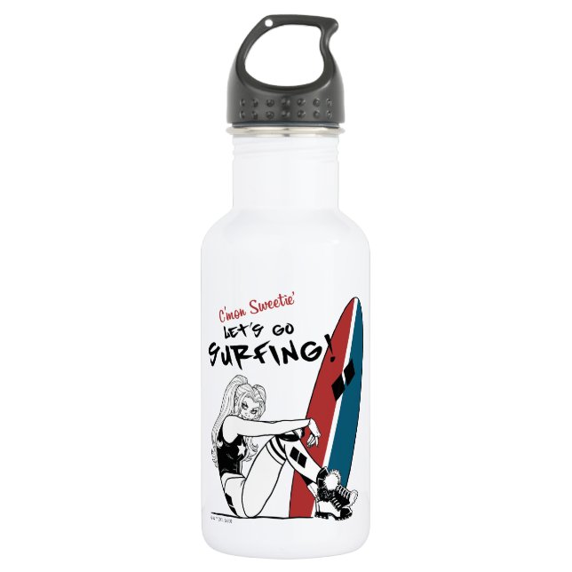Garrafa Harley Quinn - Surfe em Vamos (Frente)