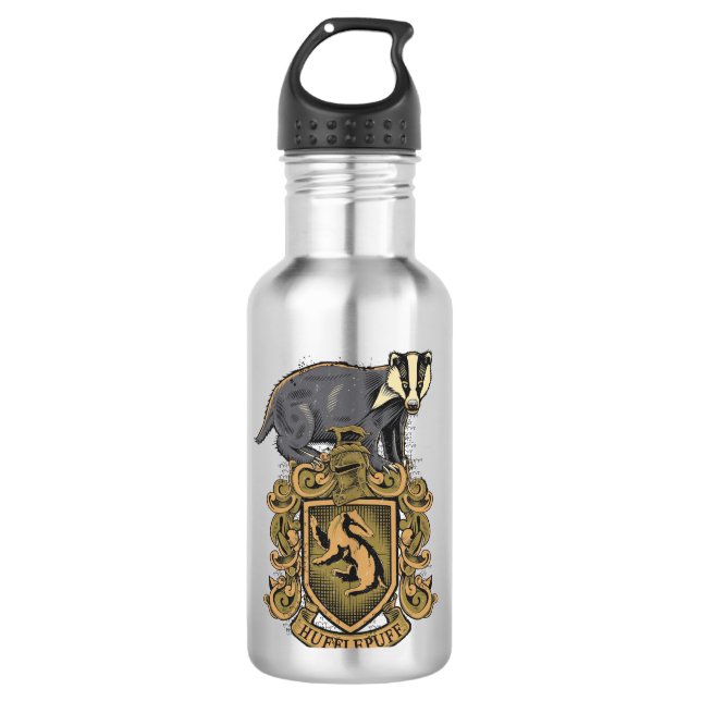 Garrafa Harry Potter | Pancada de Hufflepuff com Badger (Frente)