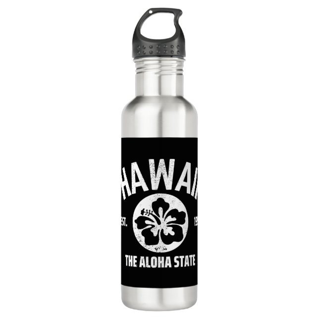 Garrafa Havaí O Estado Aloha Vintage State Graphic (Frente)