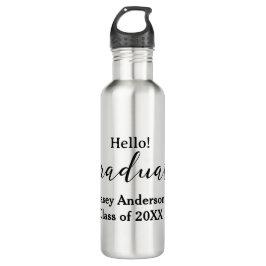 Garrafa Hello graduate class of 20XX name congrats stylish