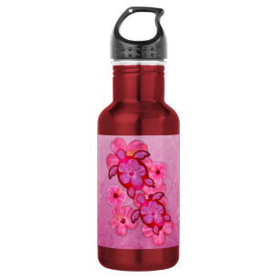 Garrafa Hibiscus e tartarugas cor-de-rosa de Honu