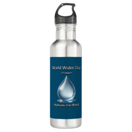 Garrafa Hidratar o mundo. Dia Mundial da Água.