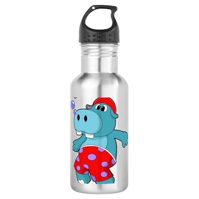 Garrafa Hippo em Nadar com troncos de Natação (Frente)