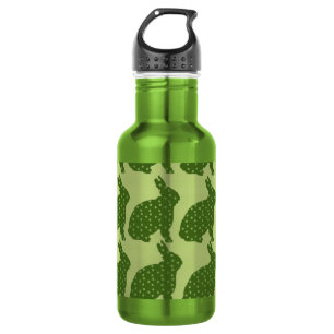 Garrafa Hipster na moda de bunnies legal verdes