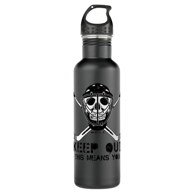 Garrafa Hockey Goalie Hockey Skull Keep Out 607 player (Frente)