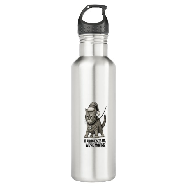 Garrafa Holiday Cat “We’re Moving" (Frente)