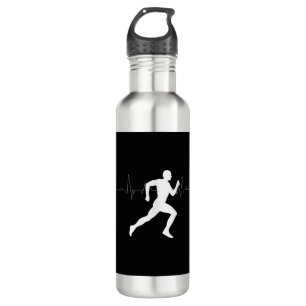 Garrafa Homem Runners Silhouette HeartBeat Line