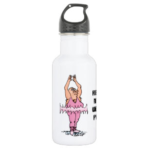 Garrafa Homens Reais Vestem Balé de Cara de Gordura Rosa 