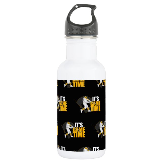 Garrafa Hora do Jogo - Basebol (Amarelo) (Padrão2) (Frente)