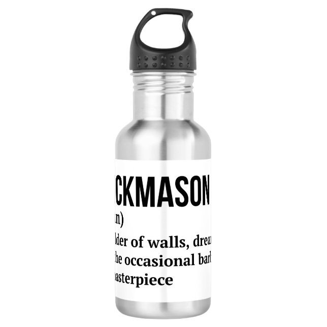 Garrafa Humor de Definição de Mason de Construção (Frente)