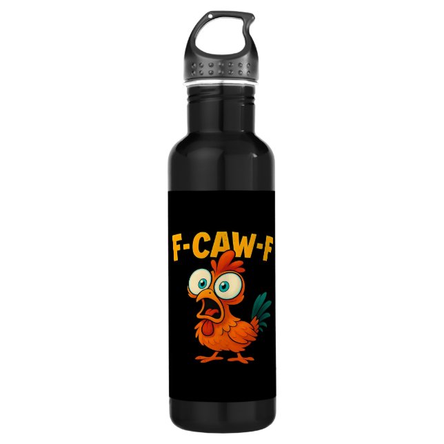Garrafa Humor Funny Crow F-Caw-F Gothic (Frente)