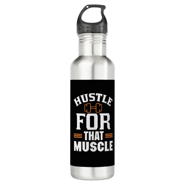 Garrafa Hustle para aquele exercício de ginástica muscular (Frente)