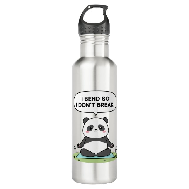 Garrafa “I Bend So I Don’t Break” panda design (Frente)