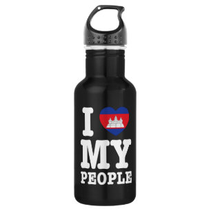 Garrafa I Heart (Love) My Khmer Pessoas