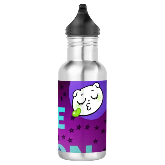 Garrafa "I Love Moon" - Um Design de Arte Celestial Whimsi (Direita)