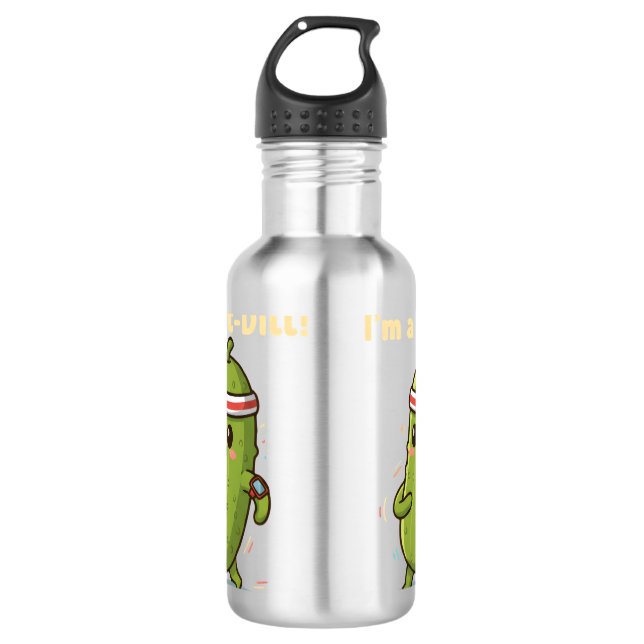 Garrafa I’m a Fit-Dill! Funny Fitness Pickle Pun Design |  (Frente)
