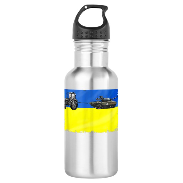 Garrafa I Stand With Ukraine Funny Ukrainian Farmer Steals (Frente)