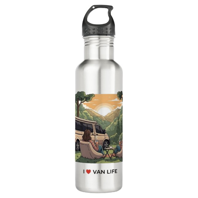 Garrafa I ♥ Van Life stainless steel adventure bottle (Frente)