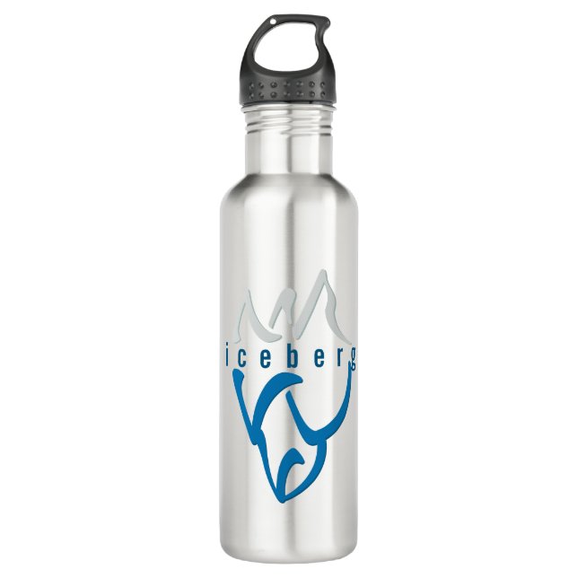 Garrafa Iceberg Azul Inspiracional Personalizado (Frente)