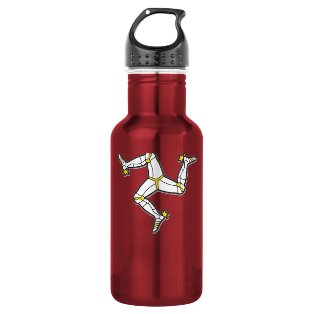 Garrafa Ilha dos pés Manx da bandeira 3 do homem do homem (Frente)