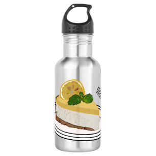 Garrafa Ilustração de desenho animado com queijo limão