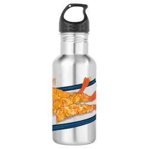 Garrafa Ilustração de desenho animado da tempura do Shrimp