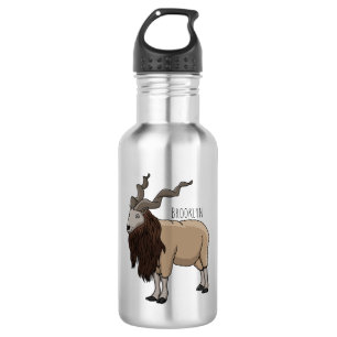 Garrafa Ilustração de desenho animado de cabra Markhor