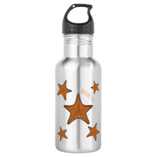 Garrafa ilustração de desenho animado de estrela-do-mar